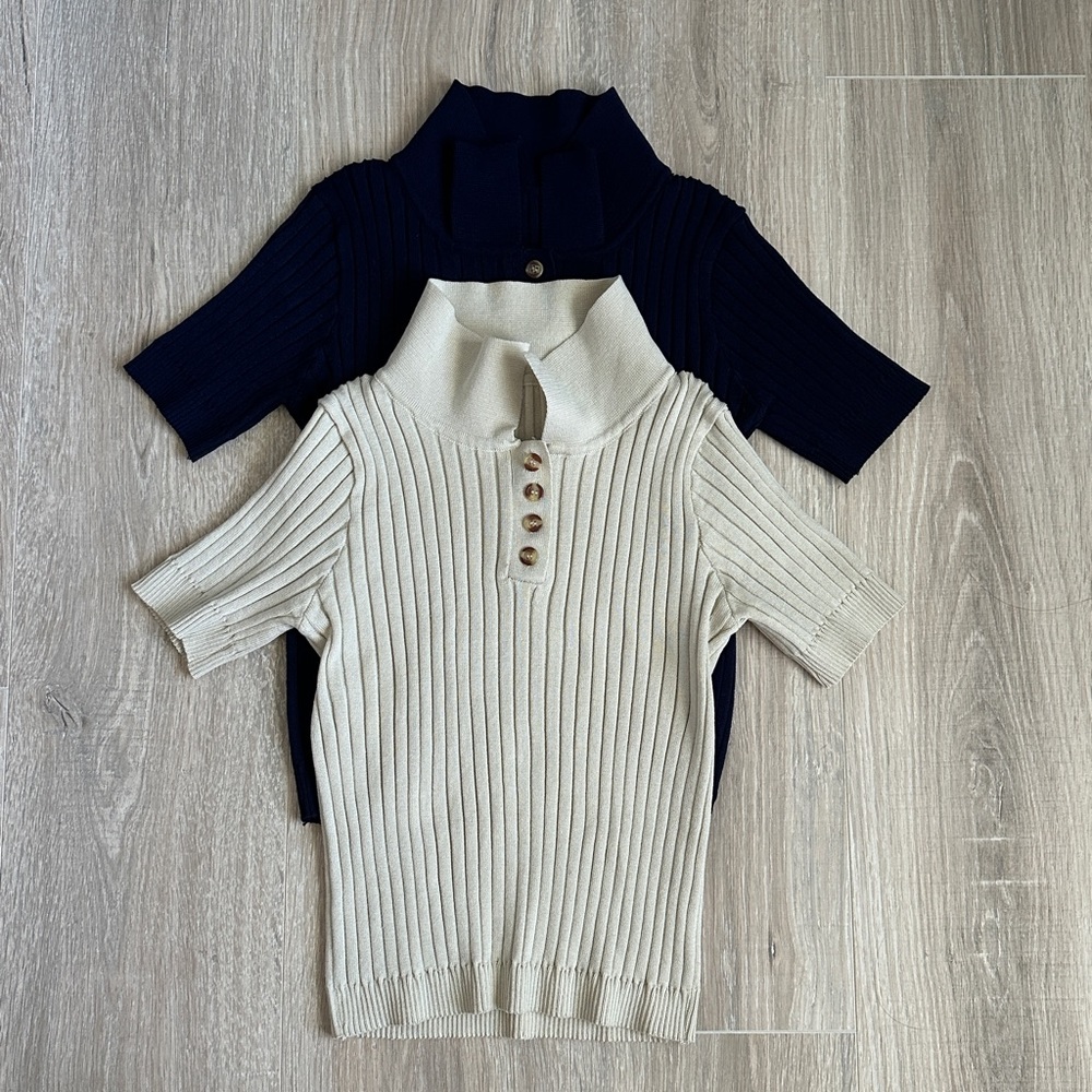 Urban Outfitters Ribbed Collar Shirt Bundle